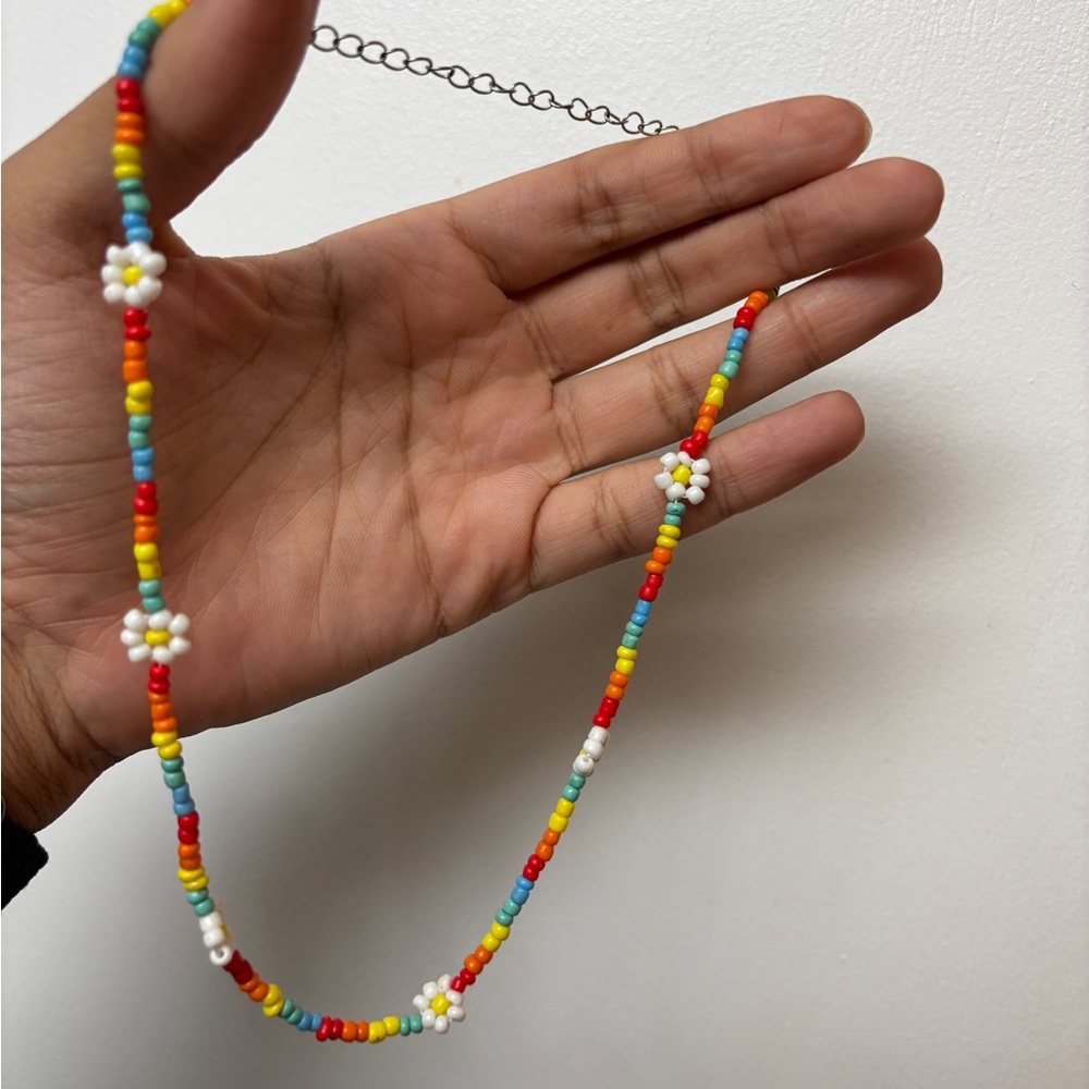 Daisy Flower Boho Necklace Choker